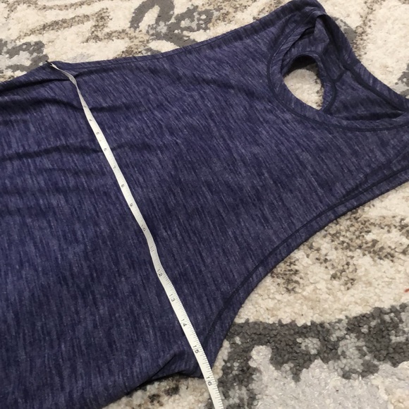 Lulu🍋 Rare Fast As Light Muscle Tank Heathered Emperor Blue size 6 - Picture 10 of 13